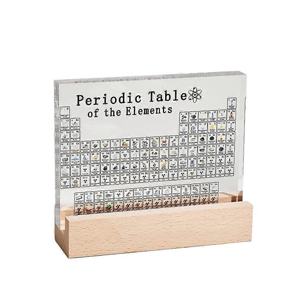 Periodic Table of Elements Acrylic Display with Real Element Samples for Students and Science Gifts