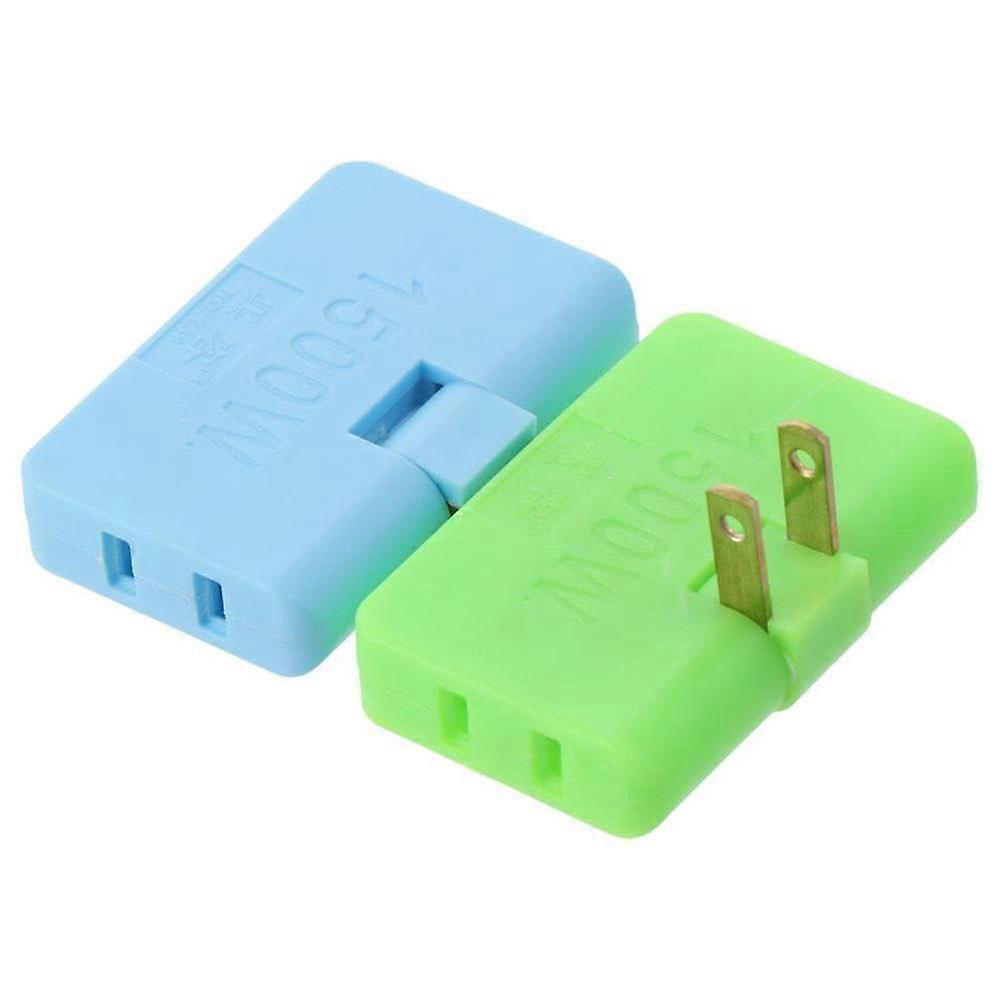 Rotating Outlet Extender 2pcs 180° 3 Way Plug Adapter Space Saving Multi Outlet for Home Office