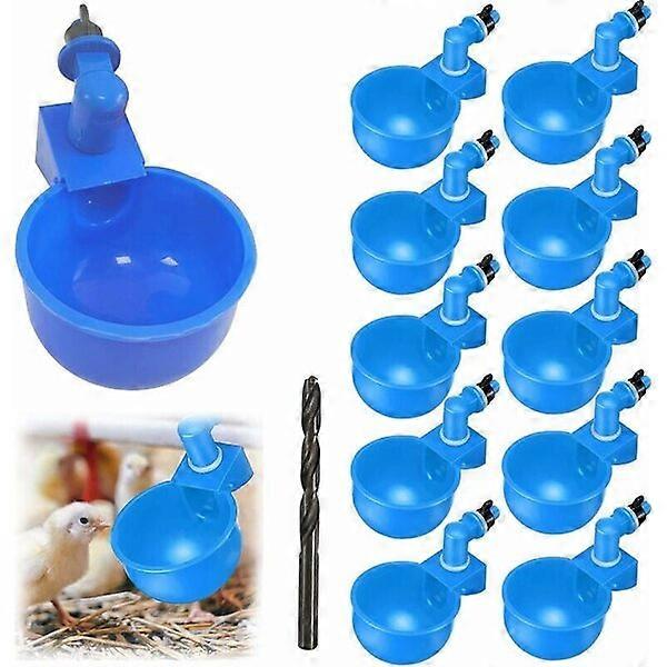 Automatic Drinking Bowl, 4x6.5cm Deep Bowl Design, 12pcs with Tools, Poultry Drinking Equipment
