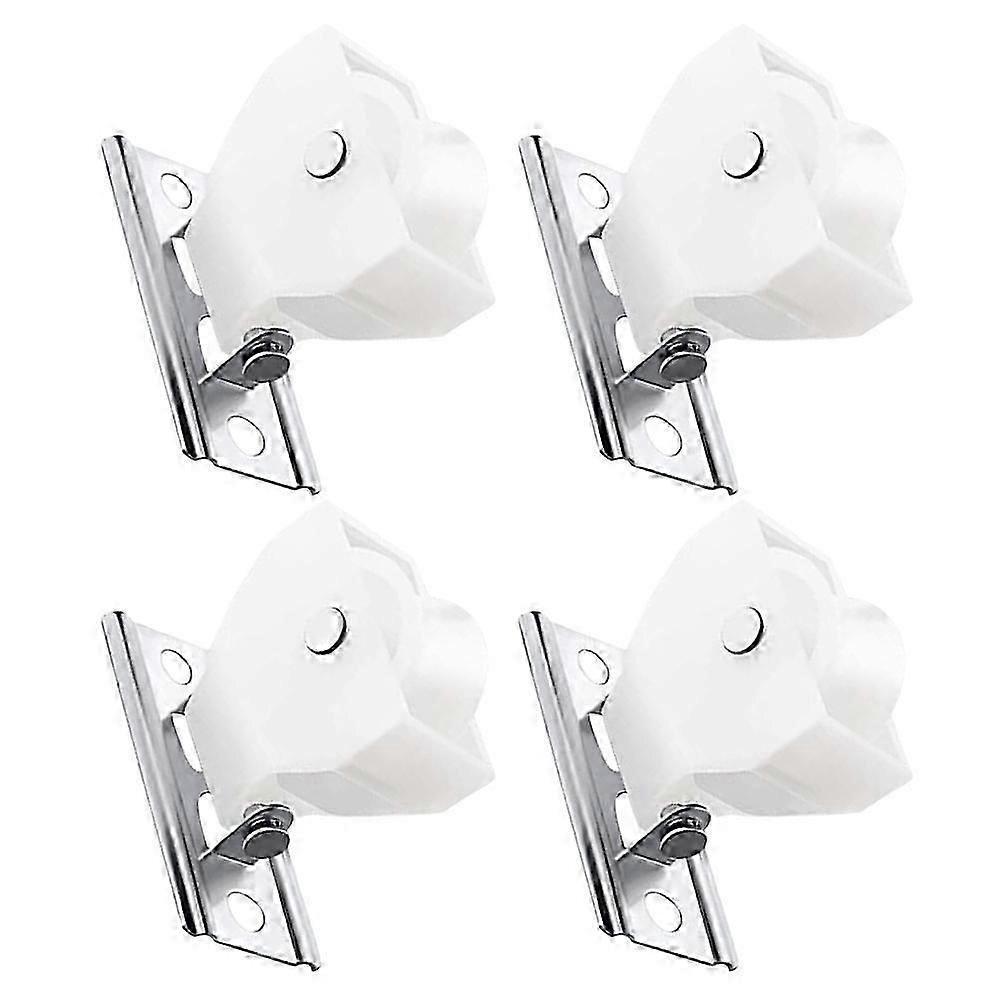 Roman Shade Cord Pulley for Versatile Use with 4Pcs Silver Cord Lock Set