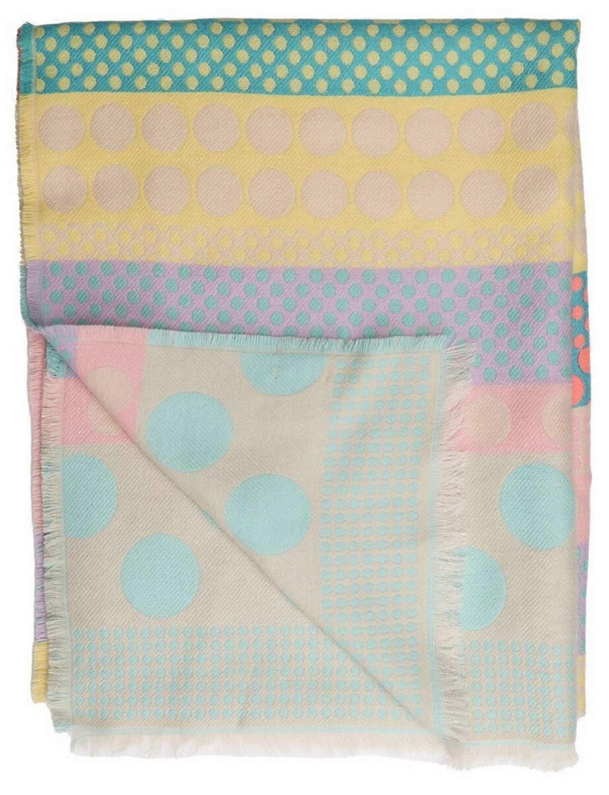 Zelly Multi Spots Scarf - Pastel Green/Yellow