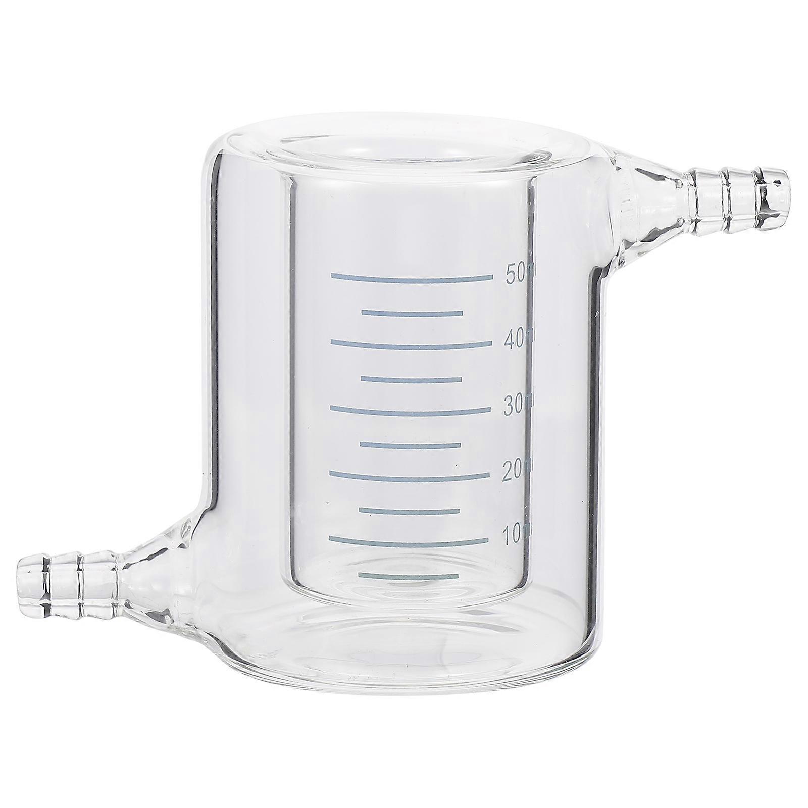 Heat Resistant Jacketed Beaker Borosilicate Glass for Laboratory Experiments 1Pcs