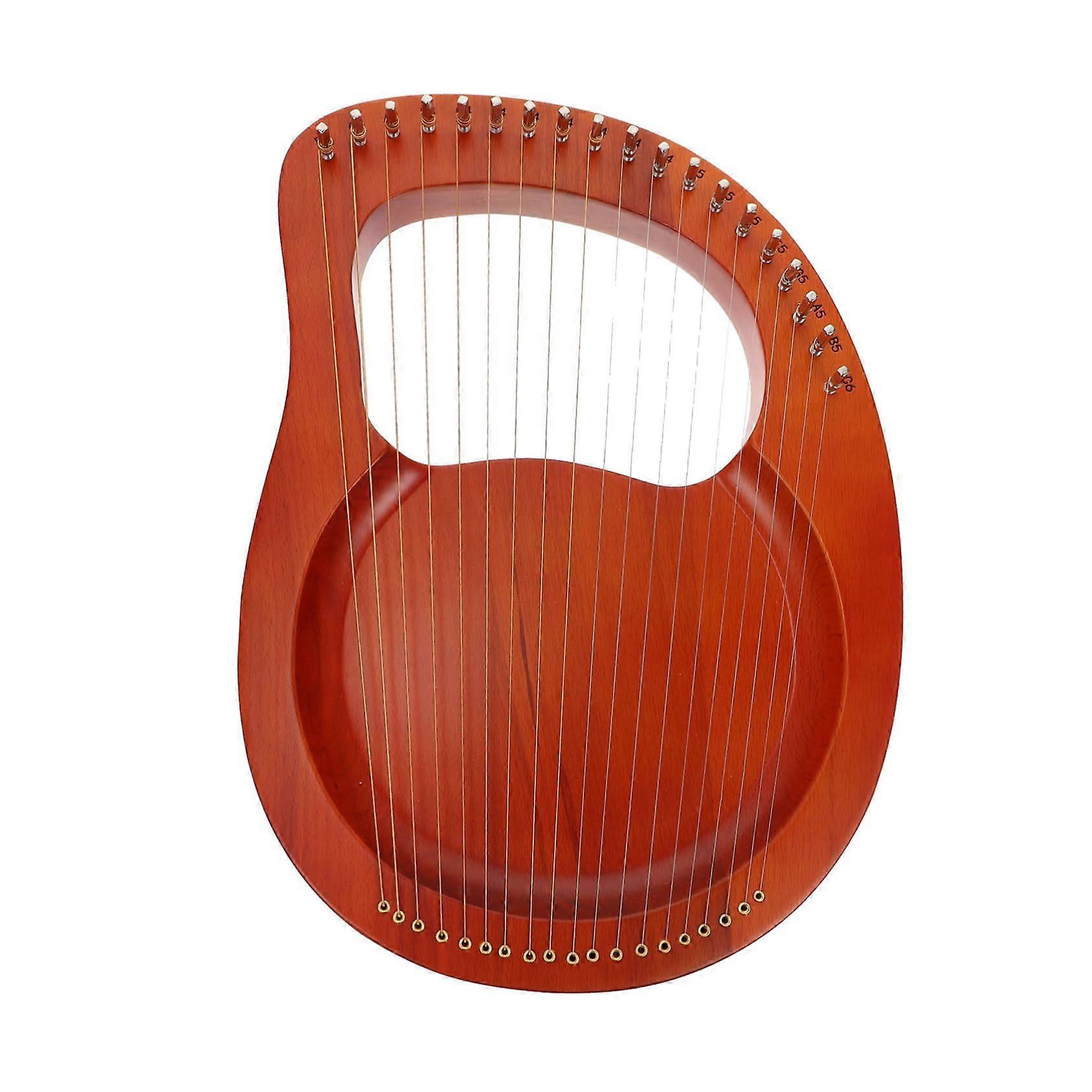 19 String Lyre Harp Solid Wood Instrument with Warm Resonant Tone and Easy Tuning for Beginners