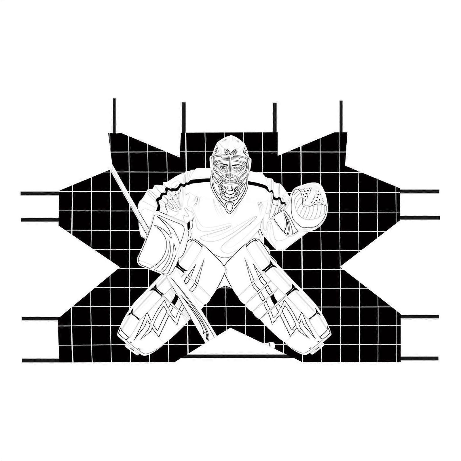 Hockey Goal Target for Accuracy Training with Goalie Simulation, Street Practice Foldable Net