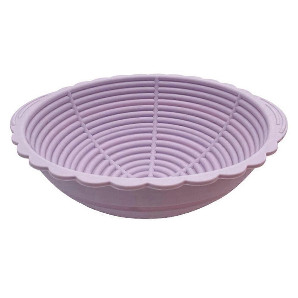 Bread Proofing Basket,Silicone Round Bread Foldable Sourdough Baking Basket Waterproof Proofing Bowls,Purple