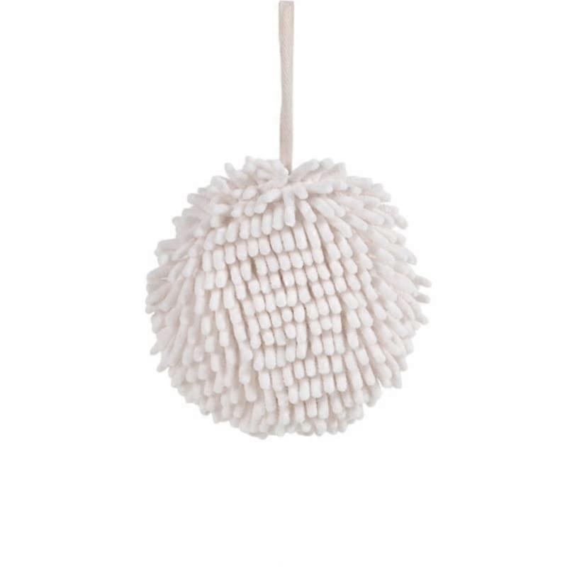 Soft Hand Towel White Super Absorbent Microfiber Hanging Cloth for Bathroom and Kitchen Use