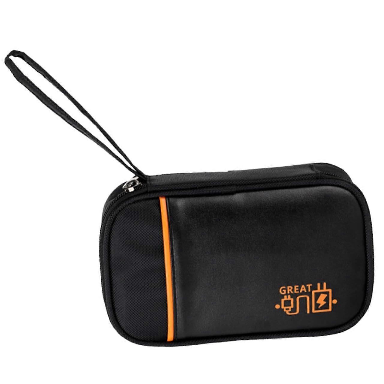 Electronics Organizer Bag with MultiPartition Layout for Travel Cable and Charger Storage