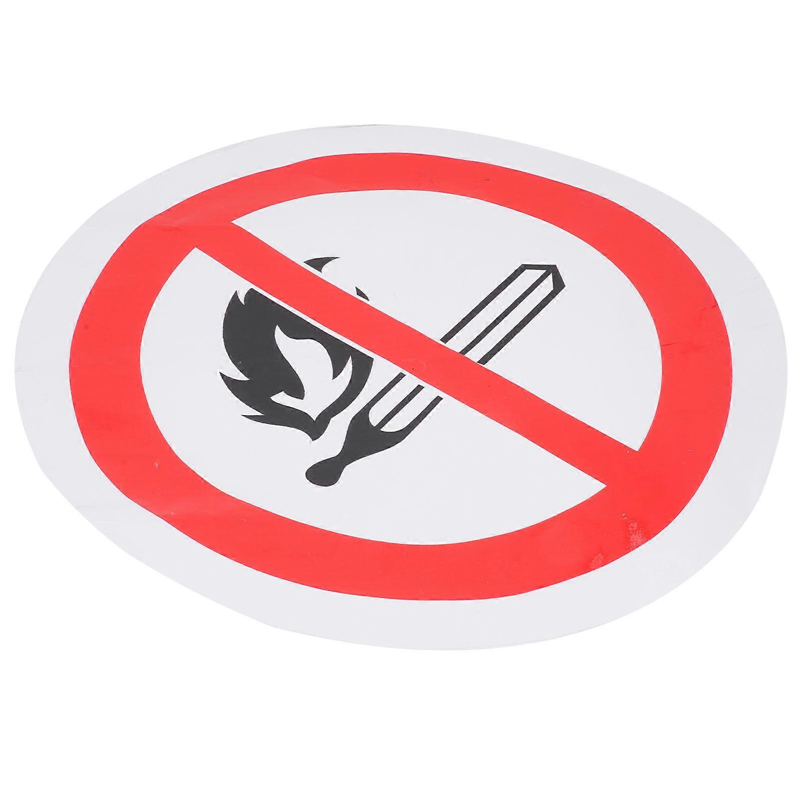 Warning Stickers No Open Flames Sticker for Safety Usage