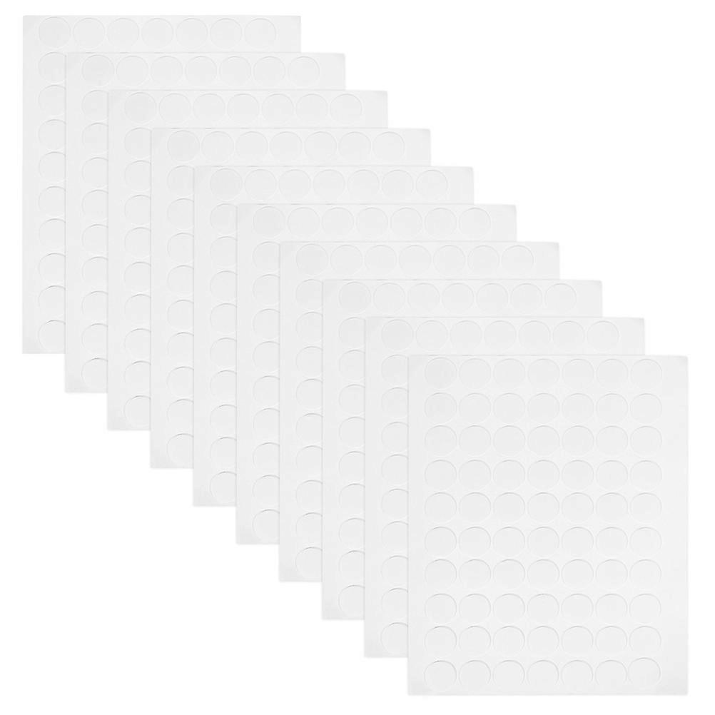 Transparent Double Sided Circle Stickers for Office Labeling 40 Sheets