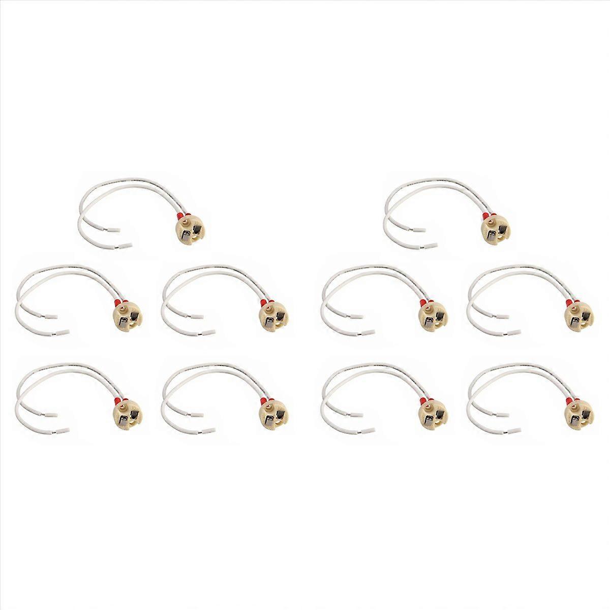 Socket Halogen LED Bulb Holder Base Ceramic Cable Main Wire Connector