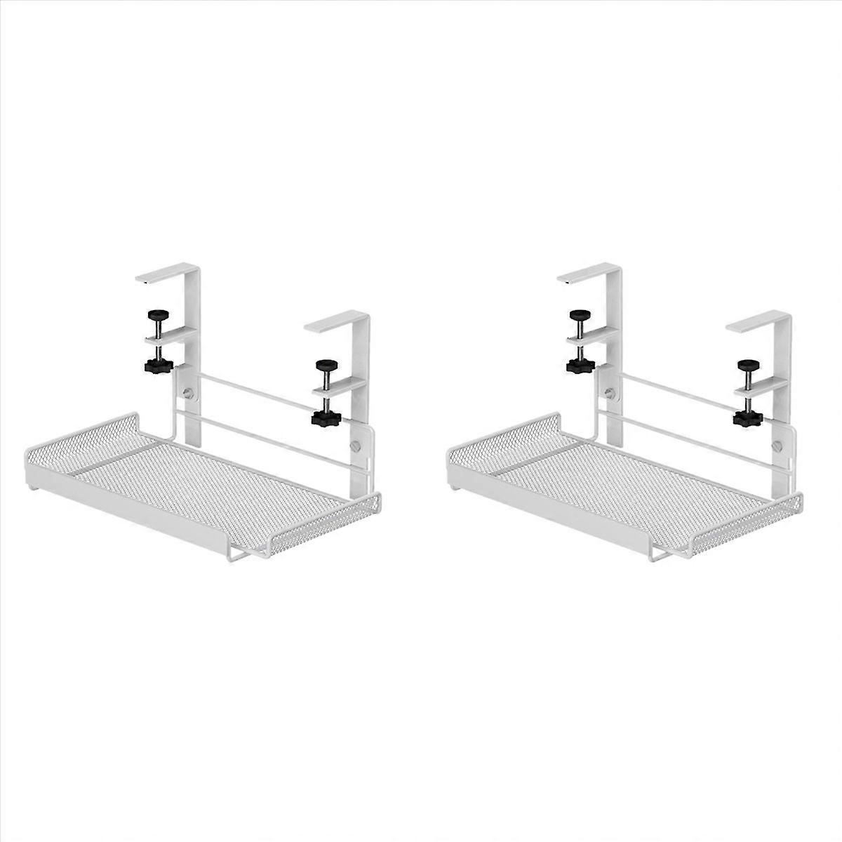 Under desk cable management tray, workstation storage, style 1