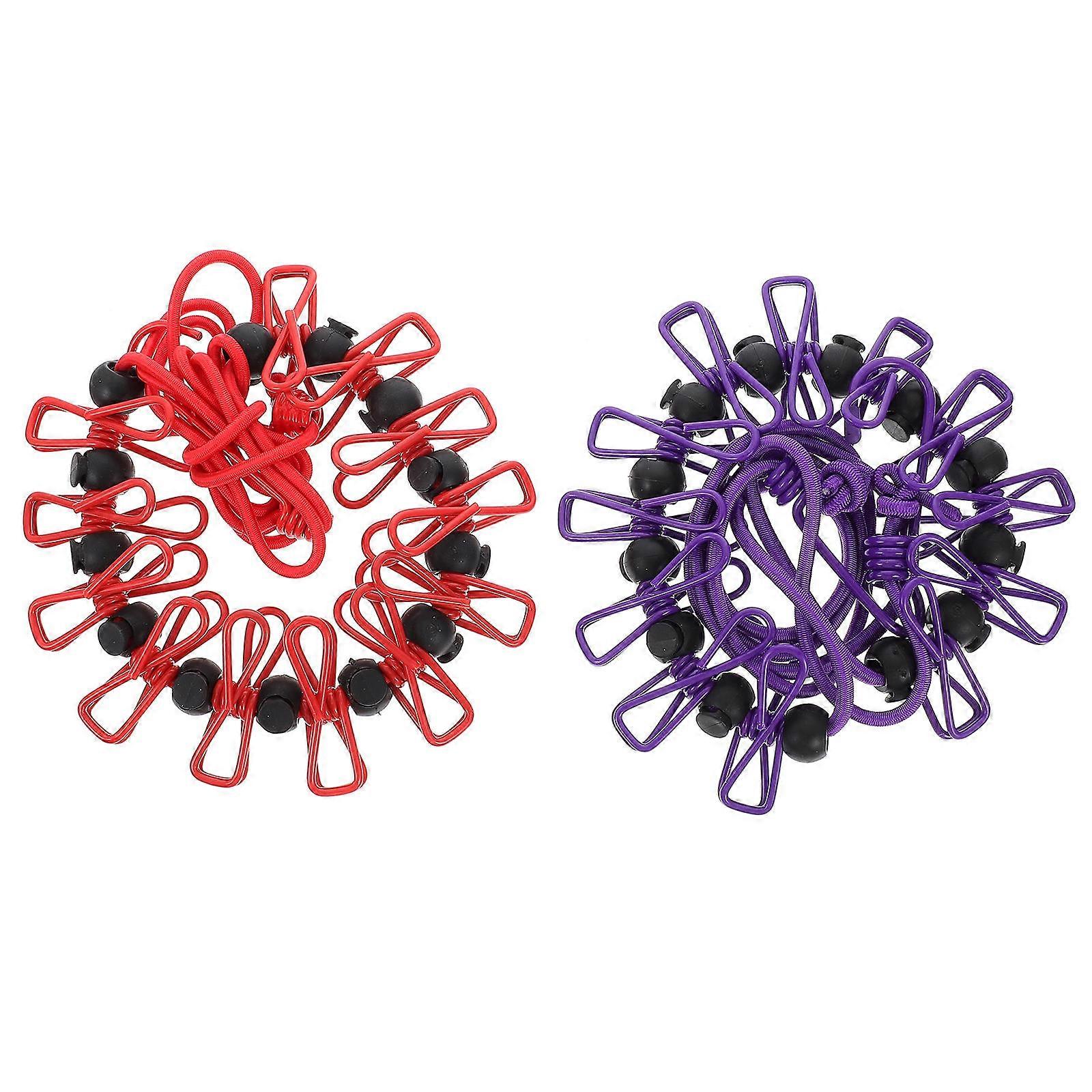 Household Clothesline Portable Windproof Clothes Rope 2Pcs for Home Use