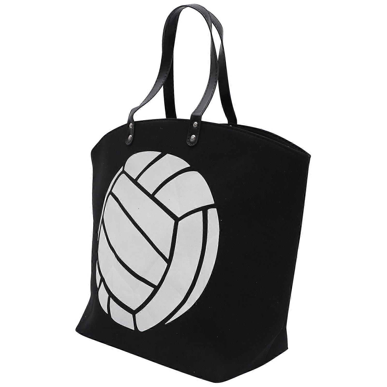 Canvas Bag Large Capacity for Storage Use with 2Pcs Volleyball Pattern