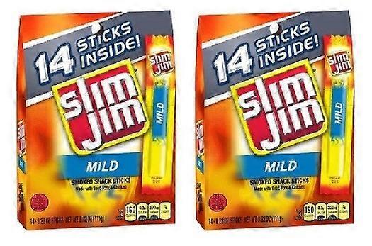 Slank Jim Mild røkt Snack pinner 2 Box Pack