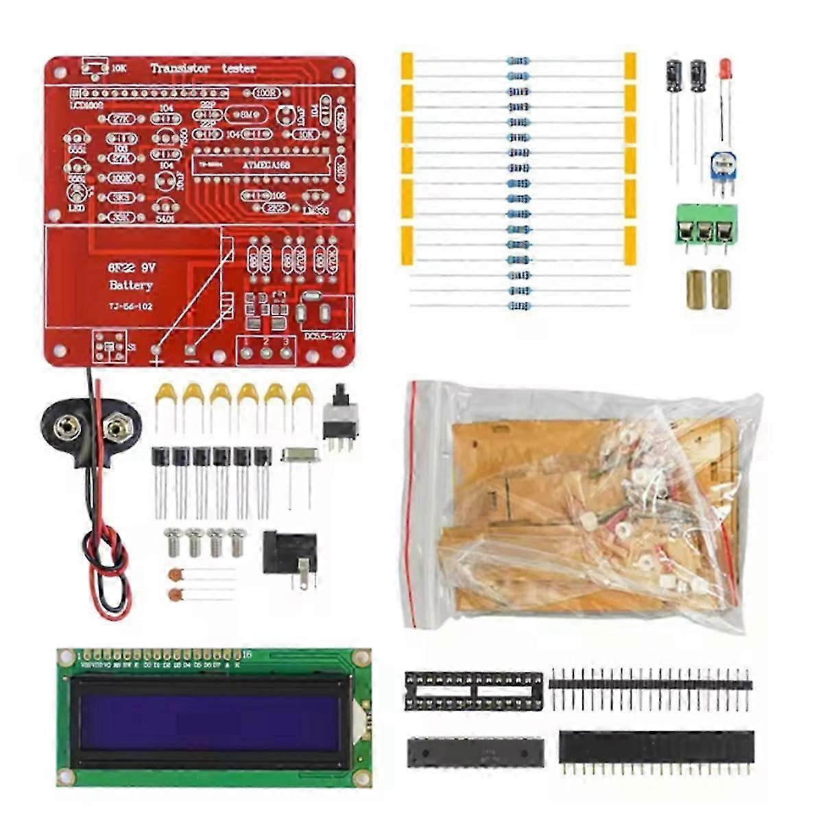 M8 Transistor Tester Multimeter Resistance Capacitance Triode Inductance Meter DIY Welding Assembly Kit