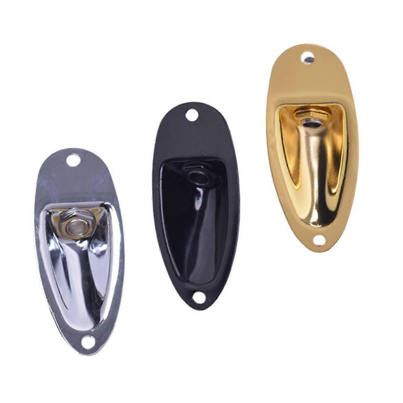 Guitar Jack Plate Set with Screws for Electric Guitar Input Jack Replacement  Kit