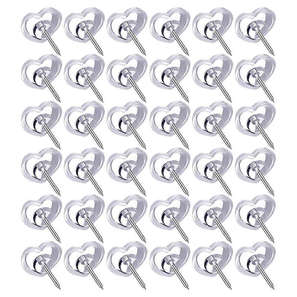 Replaceable Push Pin Heart Shaped Thumbtacks for Daily Use 200Pcs