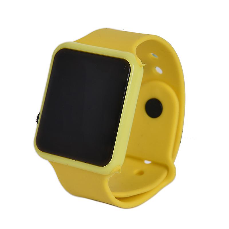 Square Silicone Digital Watch Red Led Watches Metal Wristwatch Sport Clock Hours