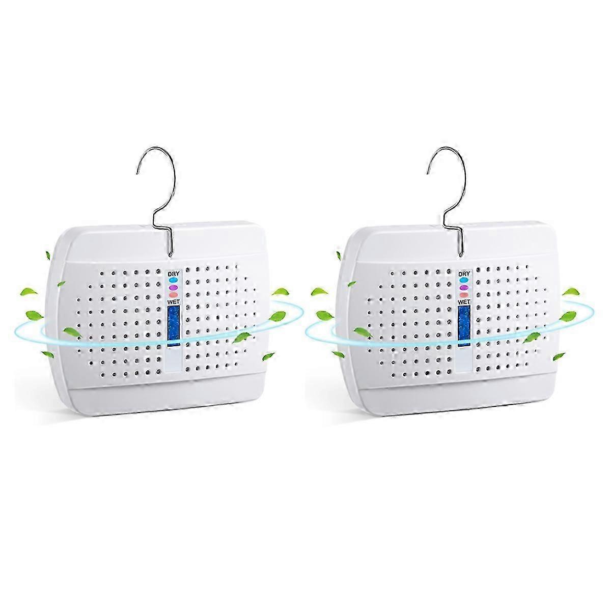 Compact Rechargeable Dehumidifier 2PCS EU Plug for Bedroom