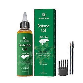 100% Pure Batana Oil for Hair Growth, Natural Scalp & Hair Nourishment Oil, Hair Care Essential Oil with Applicator Tools, 118ml