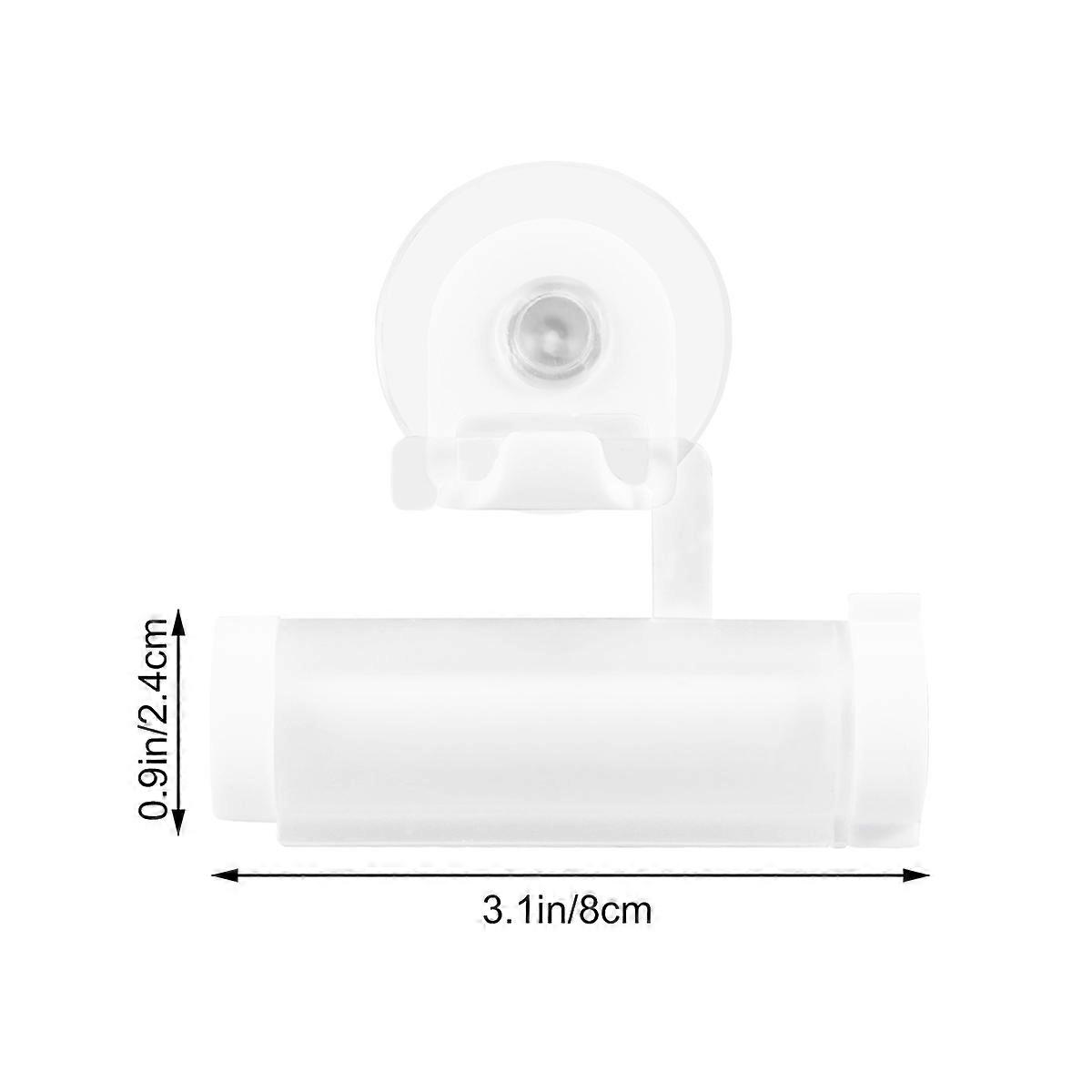 Toothpaste Squeezer Roller Reusable Suction Holder for Toothpaste Use White