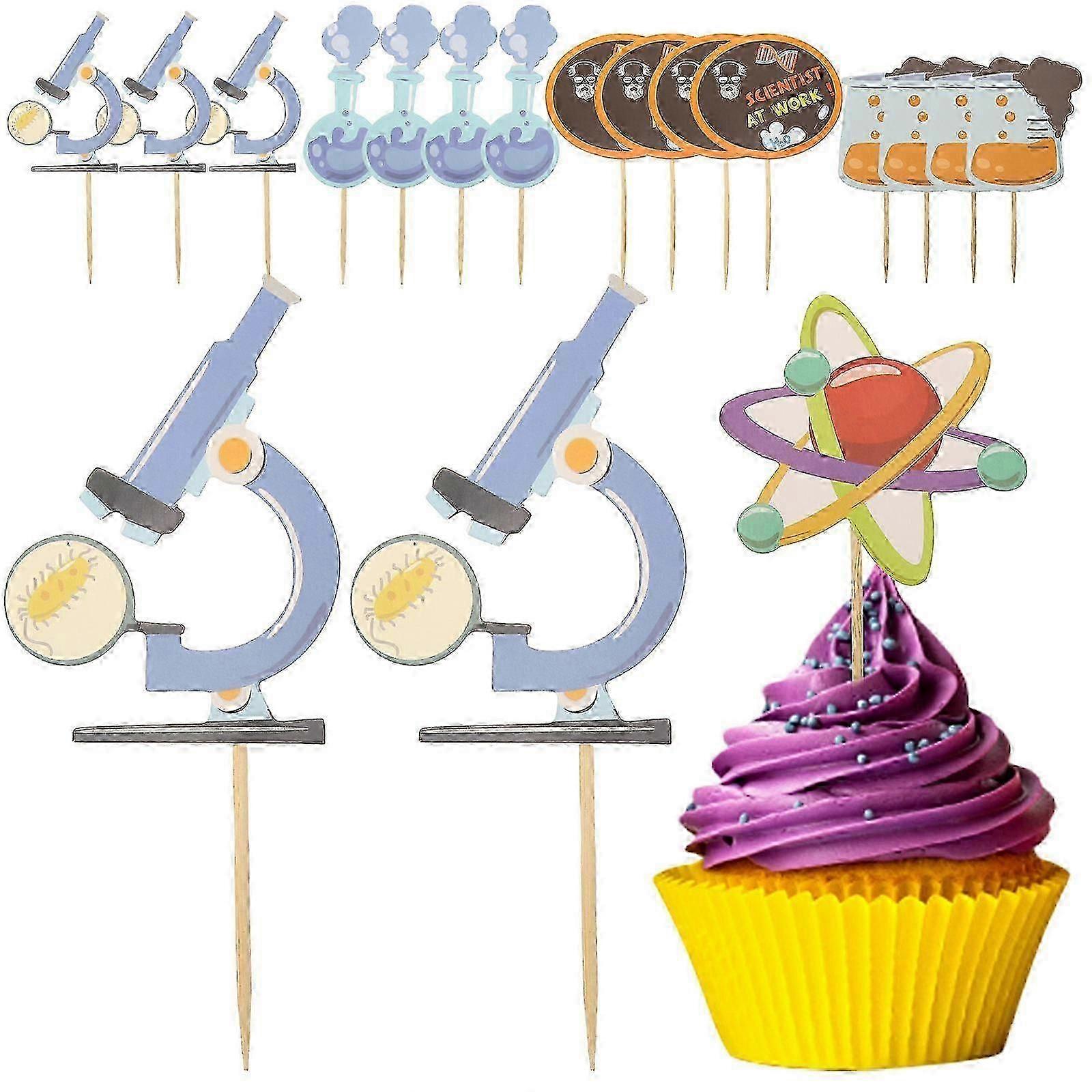 20Pcs Assorted Color Square Cupcake Toppers for Large Events
