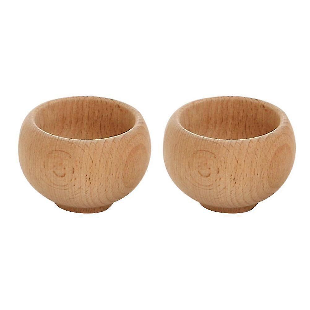 Kids Tableware Toy Beech Wood Simulation Tableware for Kids 2Pcs Set