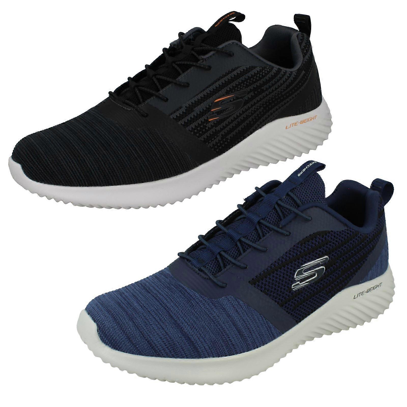 Mens Skechers Elasticated Lace Trainers Bounder 52504