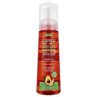 Cantu, Hydraterende mousse met avocado, voor natuurlijke krullen, spiraalvormige krullen en golven, 248 ml (8,4 fl oz), 3-pack