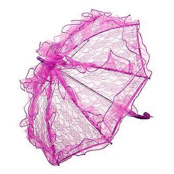 Handmade Umbrella Bridal Umbrella for Decoration Use Purple Wedding Parasol