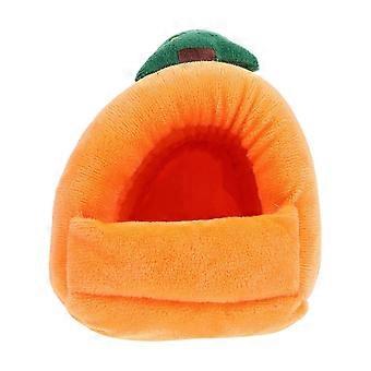 Oranje warm huisje voor huisdieren, klein dierennest voor hamsters (1 stuk)