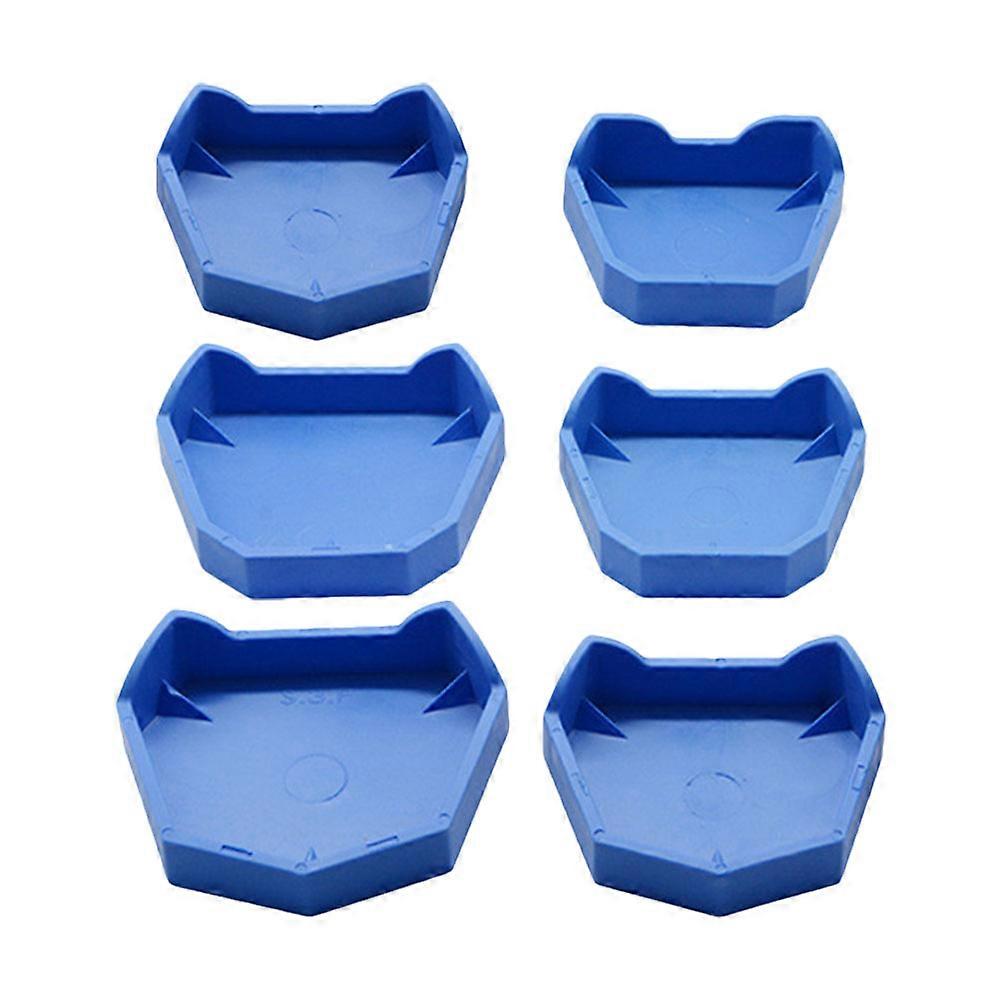 6pcs Dental Base Former Kit Labs Model Base Set Plaster Mold Base Former