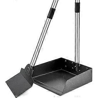 Pooper Scooper, Metal Aluminum Tray and Spade Poop Scoop Set with Adjustable Sta