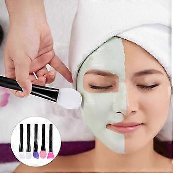 Cepillo de silicona para mascarilla facial, 5 unidades, de madera