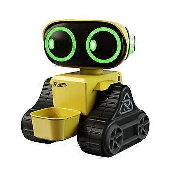 Speelgoed voor kinderen: intelligente robot met afstandsbediening, oplaadbare batterij, verlichting, interactief, educatief, programmeerbaar, puzzel, kindercadeau, geel