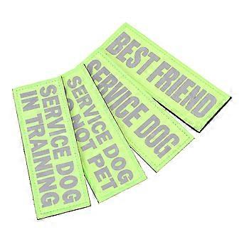 4Pcs Service Hund Professionelle Hundepflaster Reflektierende Hunde Patch Tags Hundezubehör