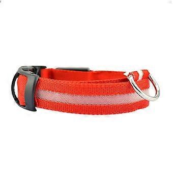 Veeki Lluminated Pet Collar, Lightweight Nylon Webbing, High Visibility, Keep Pets Safe Night Illumination, Suitable For Small And Medium Dog( S)