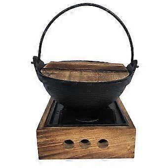 Japanese Cast Iron Sukiyaki Pot for Hot Pot Cooking 1Set Outdoor Use