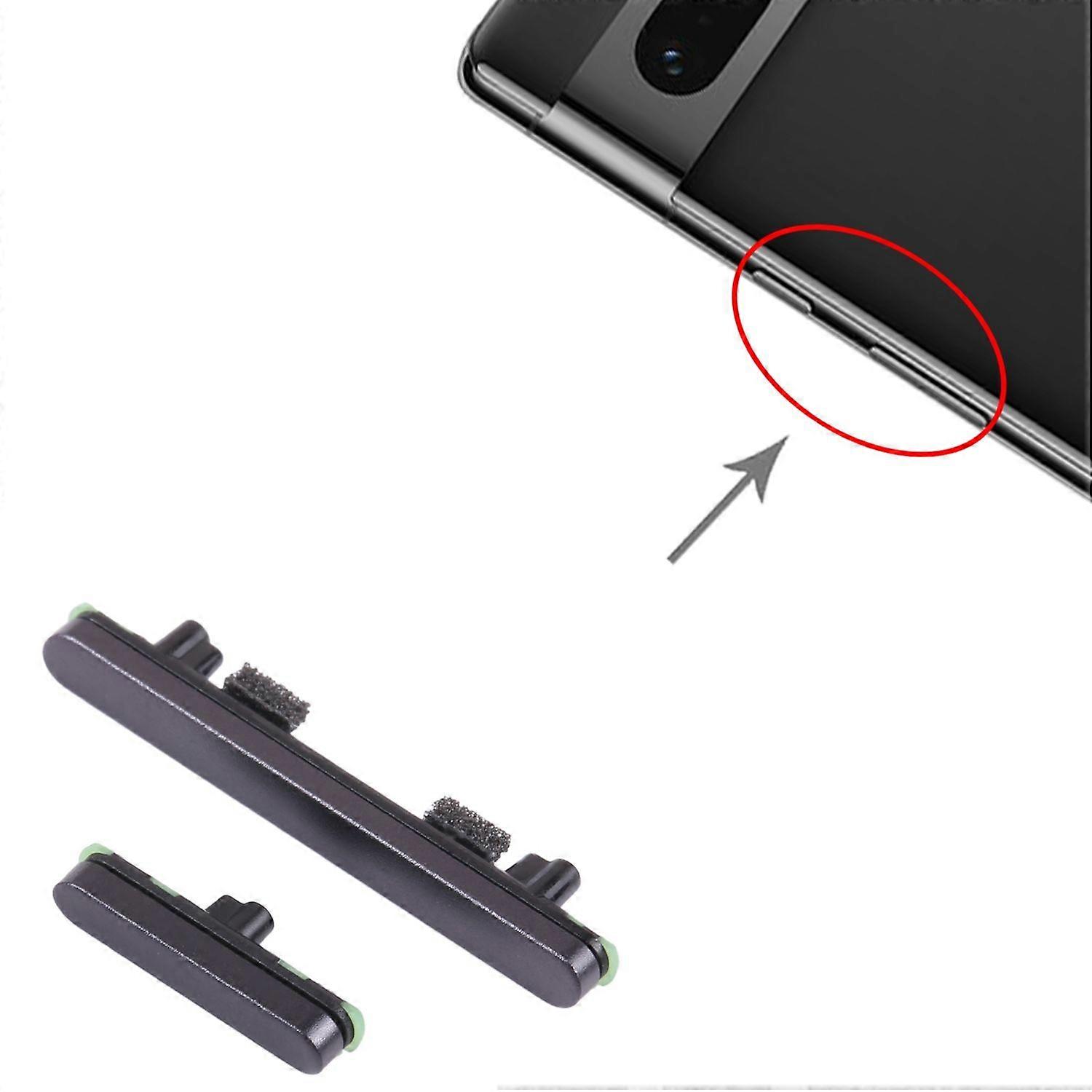 Power Button and Volume Control Button Replacement Part for Google Pixel 7 Pro, Black