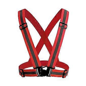 Running Reflective Vest Gear, Adjustable Safety Ves High Visible Reflective Belt Straps compatible with Night Running Outdoor