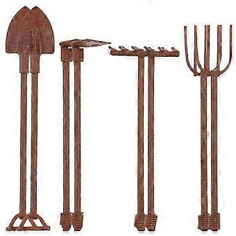 Miniature Tool Kit 8Pcs compatible with DIY Garden Tool Decor and Mini Scenes