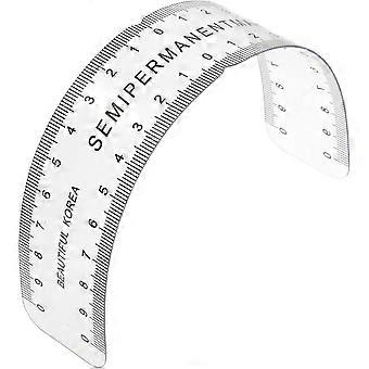 8.58 Inch Eyebrow Embroidery Ruler Flexible Professional Eyebrow Measuring Tool for Precise Positioning and Shape Measurement