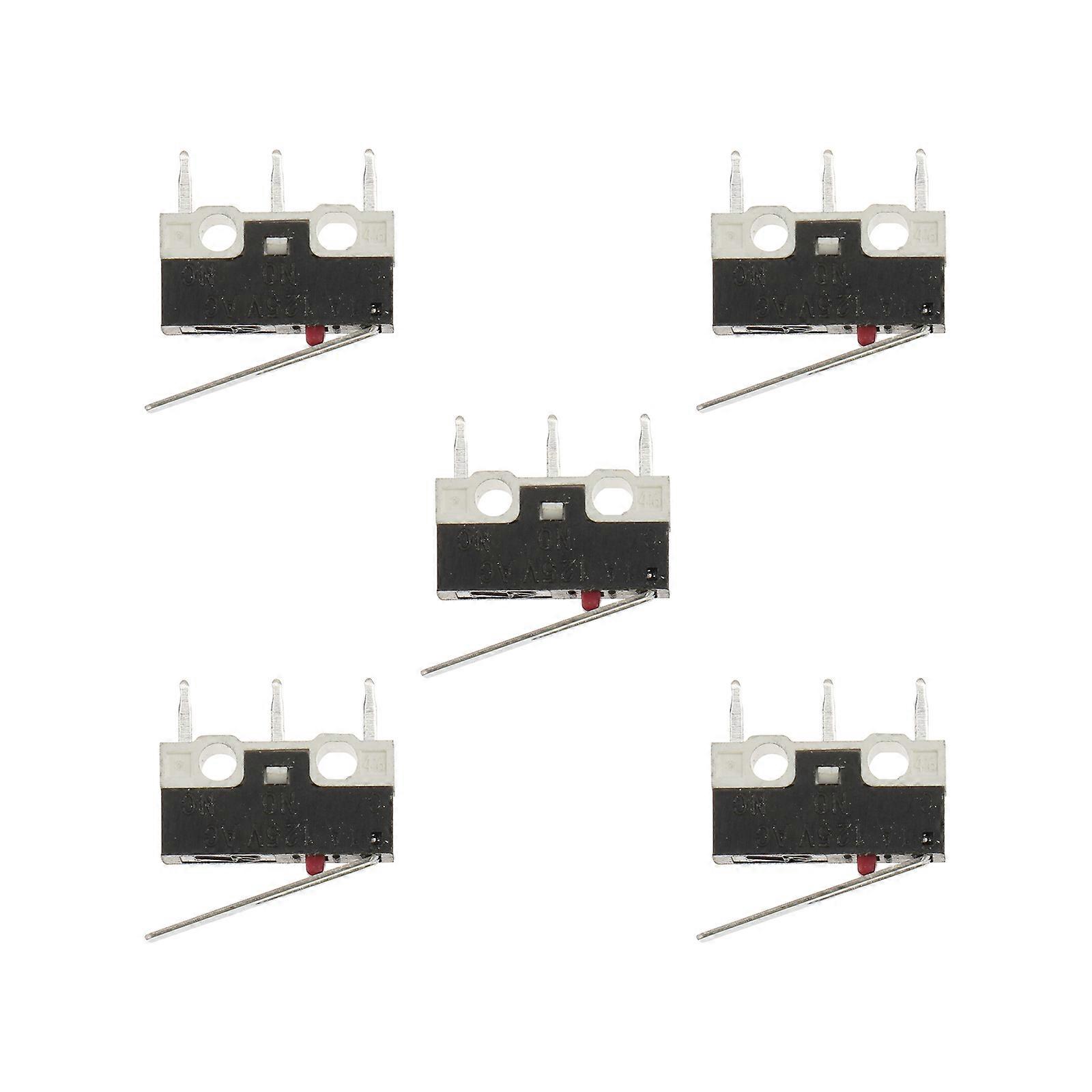 Micro Limit Switch for Charging 5Pcs Momentary Push Button Lever