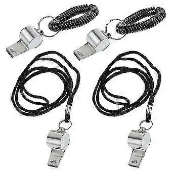 4 Pcs Whistling Football Football Whistle Metal Sports Whistle Metal Whistle Whistle Soccer Referee Whistle