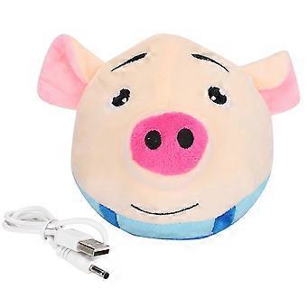 Balle rebondissante pour animal de compagnie, cochon de dessin anim, poupe, balle, USB, lectrique, interaction, lavable, chant, jouet mignon, cochon r