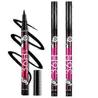 36H Smudge-Proof Jet Black Waterproof Liquid Eyeliner Pen, Precision Felt Tip, Pack of 2