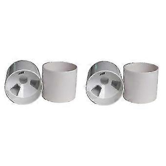 4pcs 3 Holes White Plastic Outdoor Golf Training Hole Cup with Flagpole