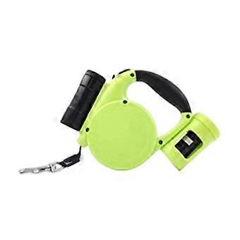 Button Control Extendable Dog Leash 5M with Flashlight for Small Medium Dogs ≤20kg