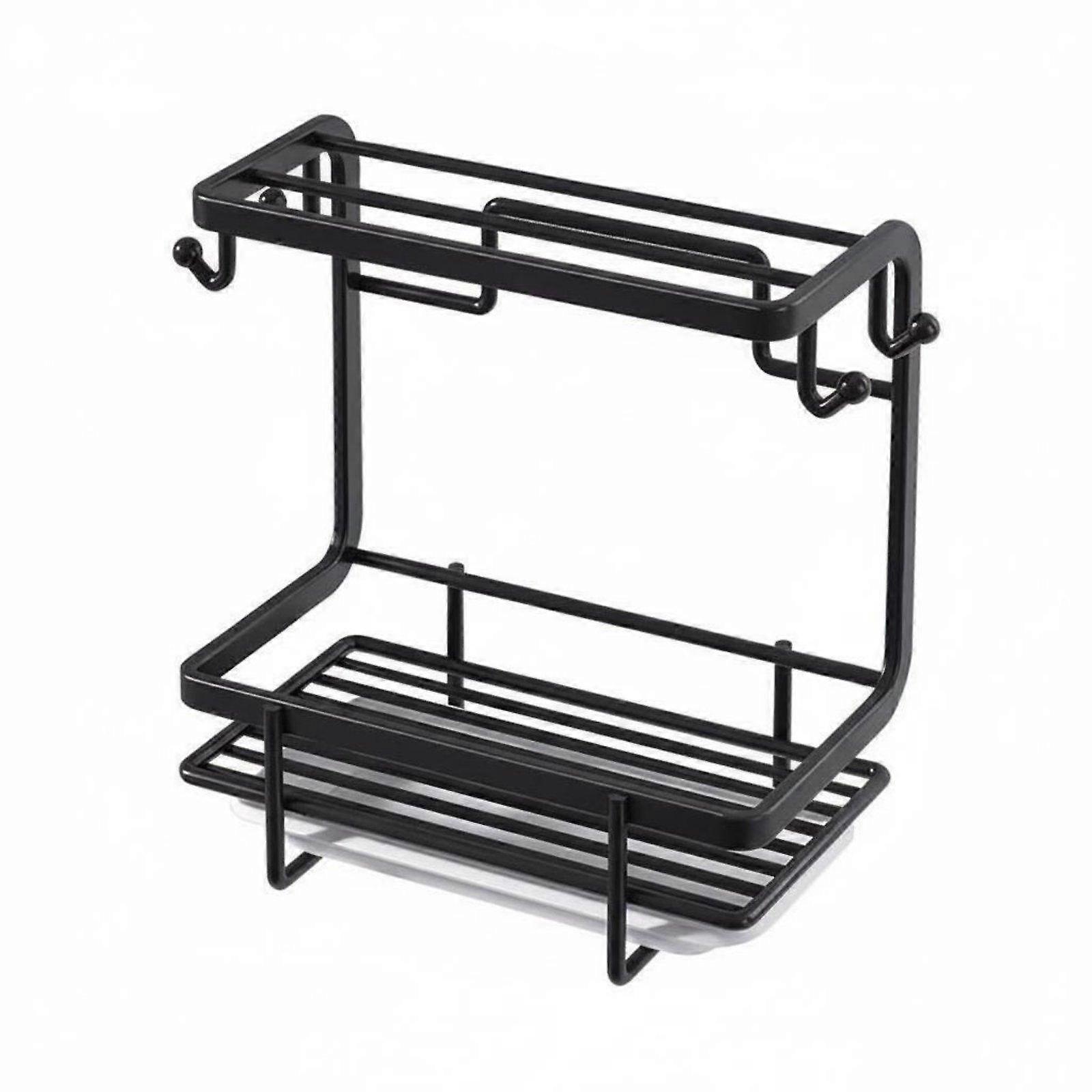 Kitchen Sink Organizer Rack Rust-Resistant Rustproof Sponge Holder with Drain