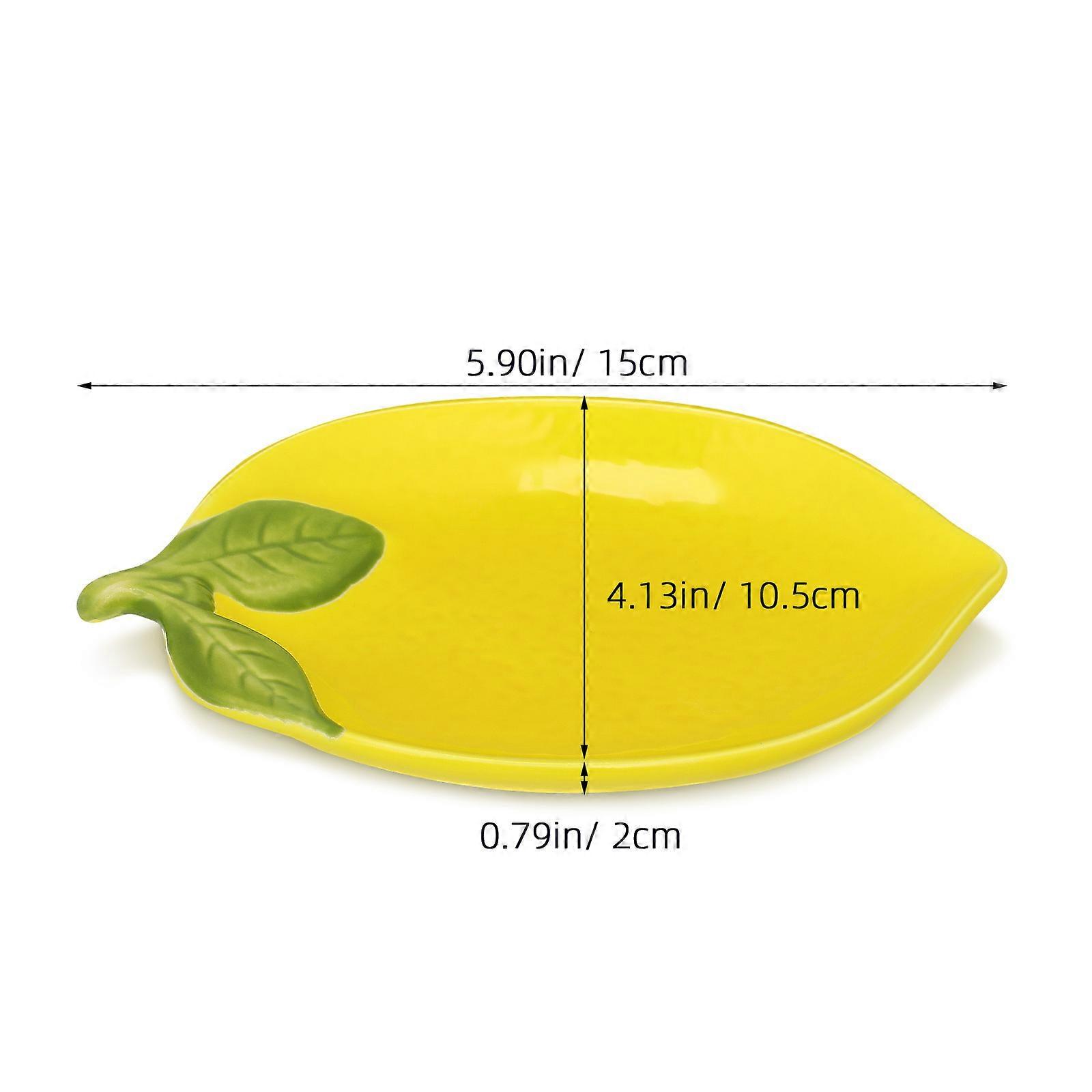 Lemon Tableware Ceramic Lemon Bowl for Serving 4Pcs Ceramic Plates